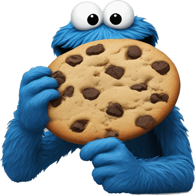 Cookie Monster eating cookies  emoji