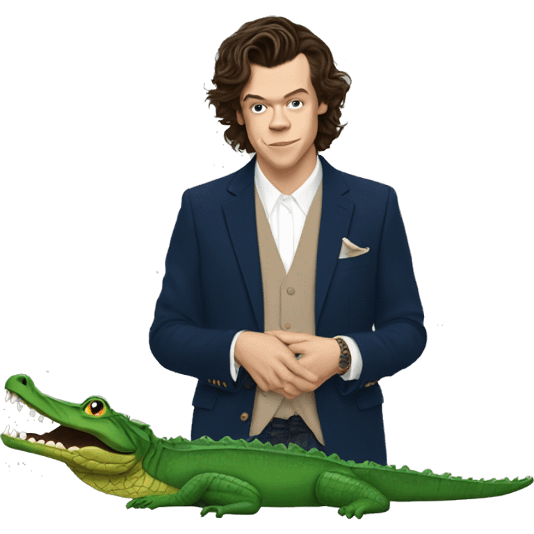 harry styles with gators emoji