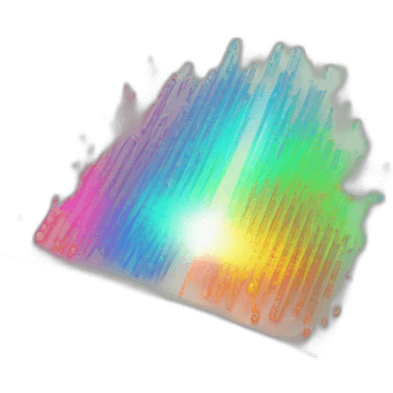 a colorful laser shining on binary documents emoji