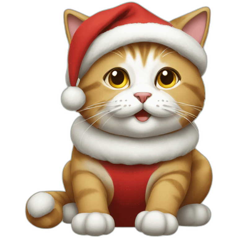 Santa cat emoji