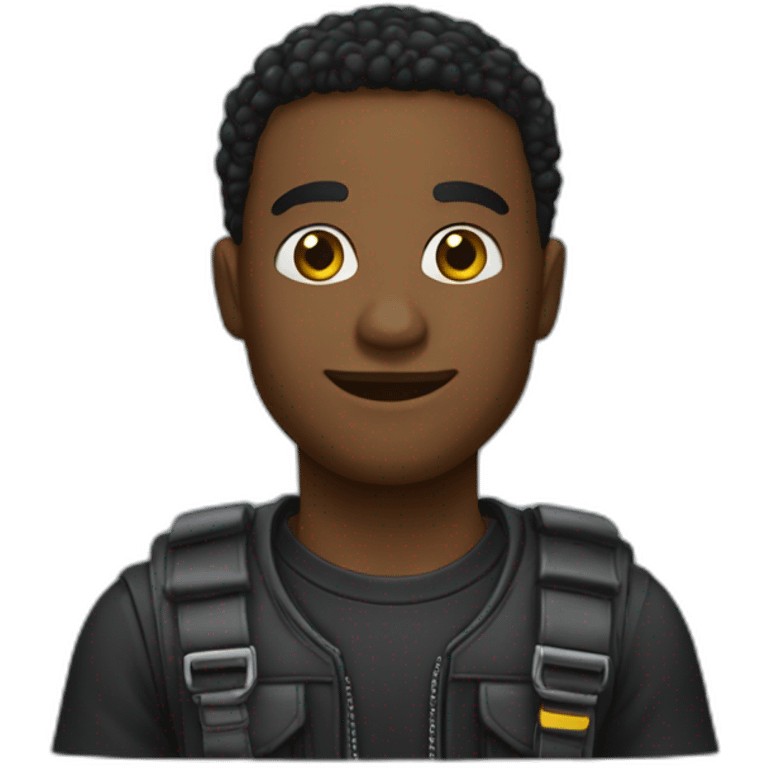 jovem preto apaixonado  emoji