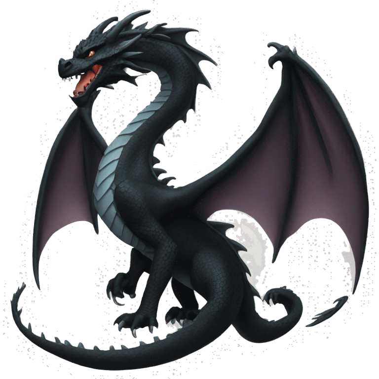 Black dragon symbol  emoji