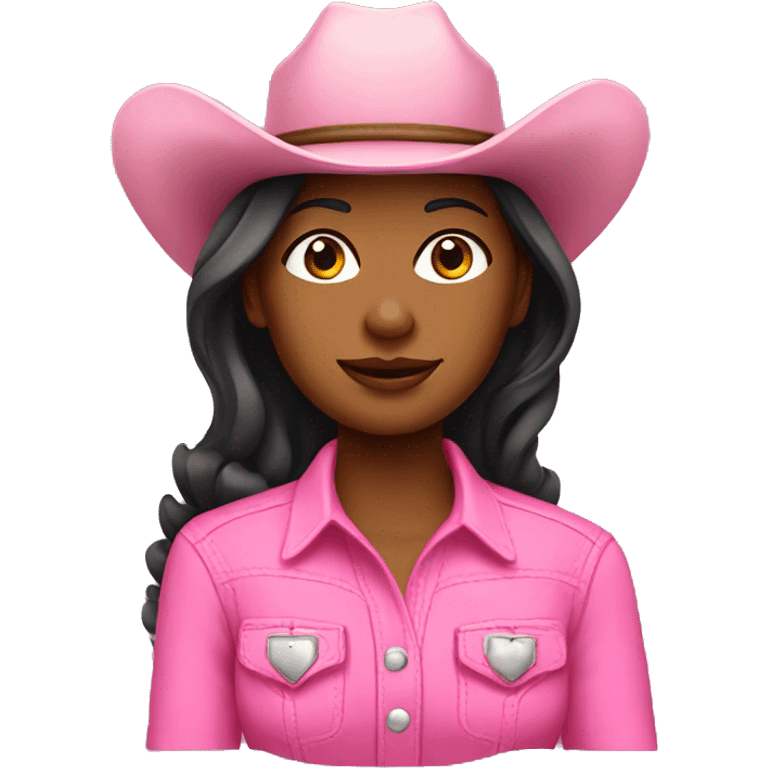 cowgirl in pink emoji