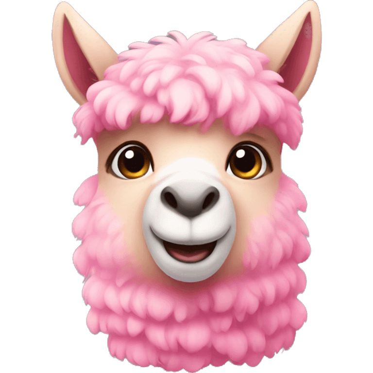 Cute pink Alpaka emoji