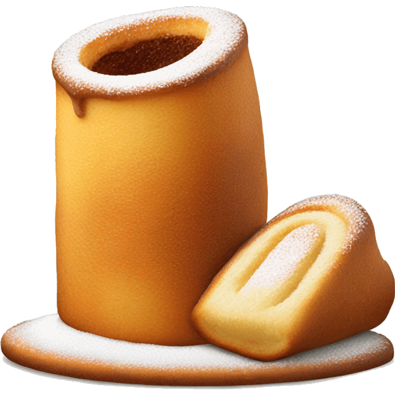 brown chimney cake with sugar on in  emoji