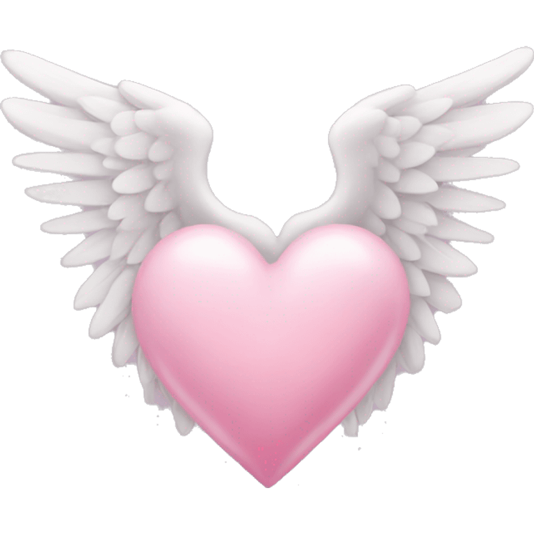 white winged celestial pink heart emoji