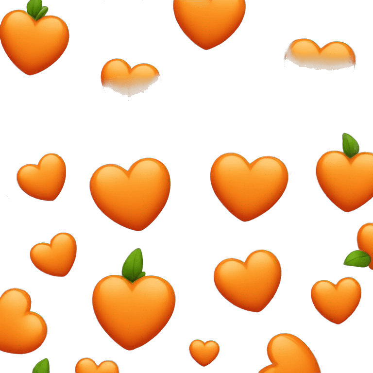 Orange shaped like a heart emoji