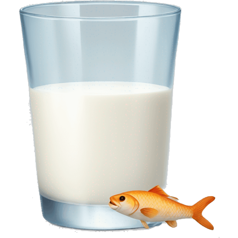 Glass of Milk and Fish emoji