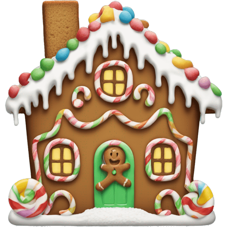 Candy gingerbread house emoji