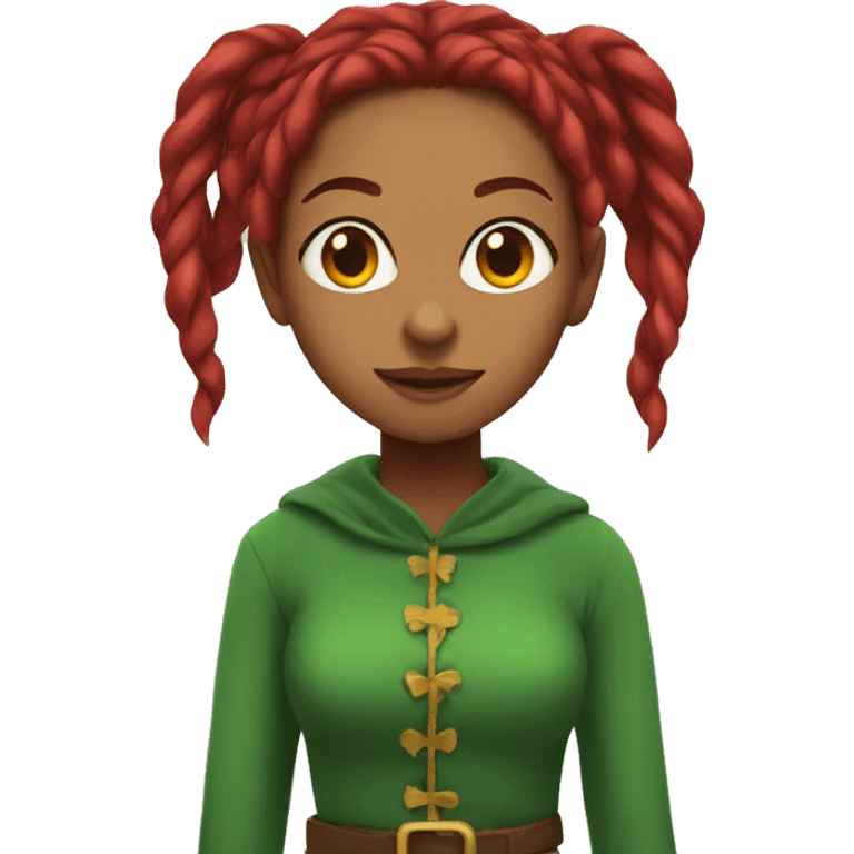 girl with elf ears and red dreadlocks  emoji