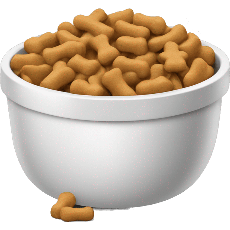 Dog food bowl with treats  emoji