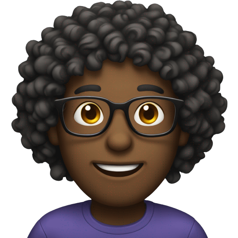 curly guy with glasses emoji