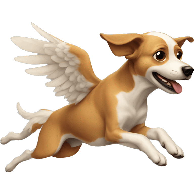 flying dog emoji