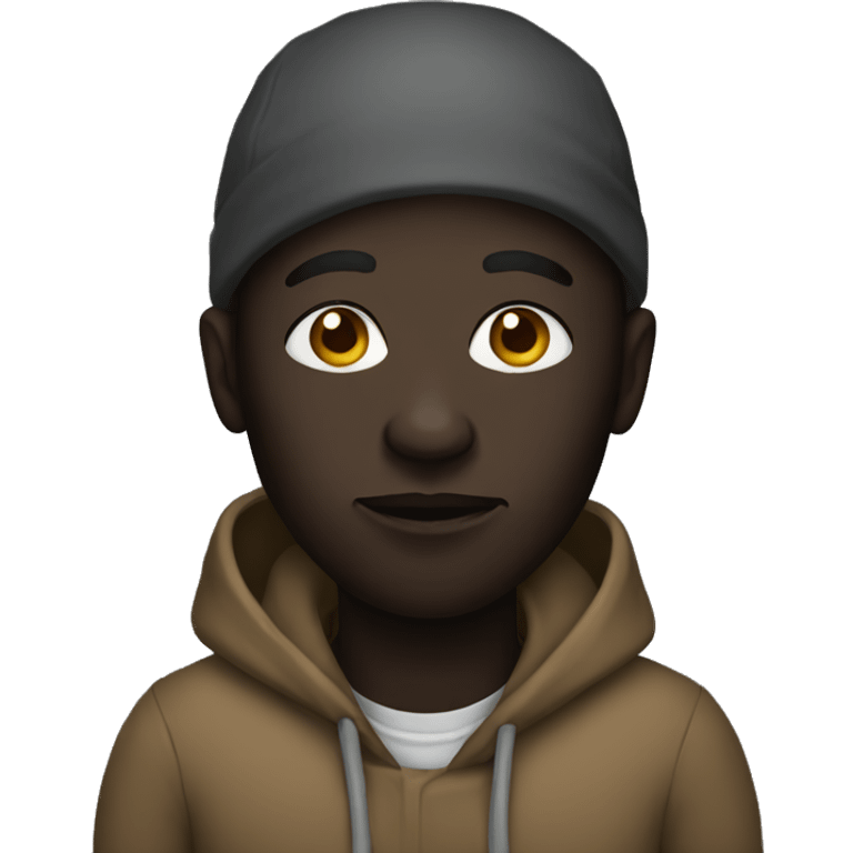 Dark skin homeless emoji