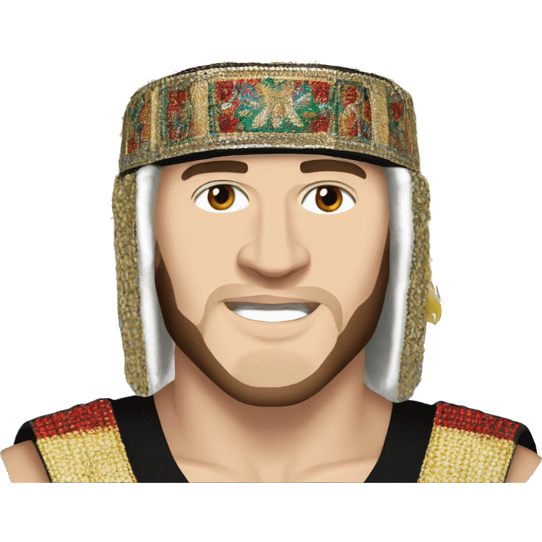 khabib nurmagomedov with a Caucasian national headdress
 emoji