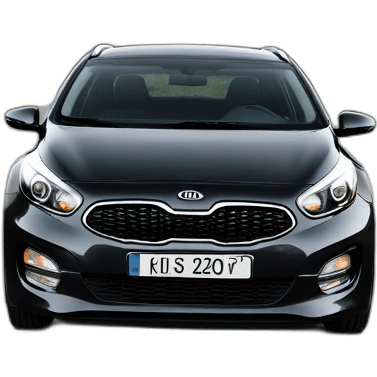 Front view Black kia ceed 2013 emoji