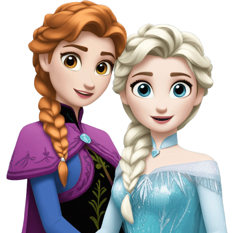 elsa and anna frozen emoji