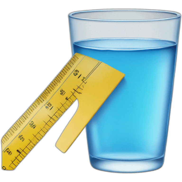 measure-water-with-yellow-ruler emoji