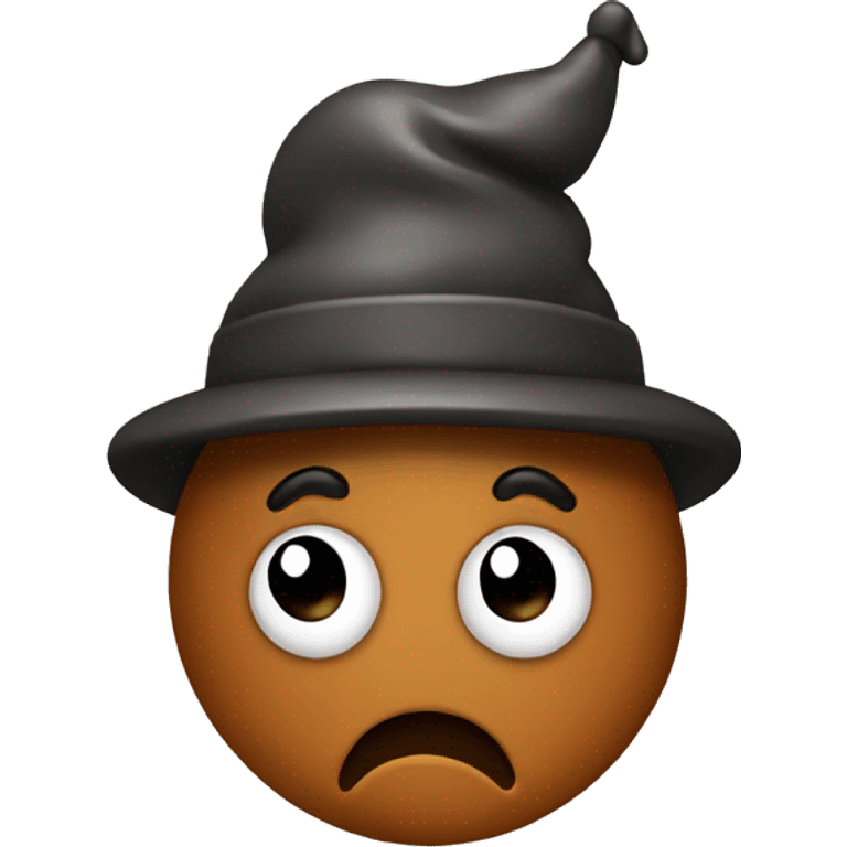 Poop with a hat emoji