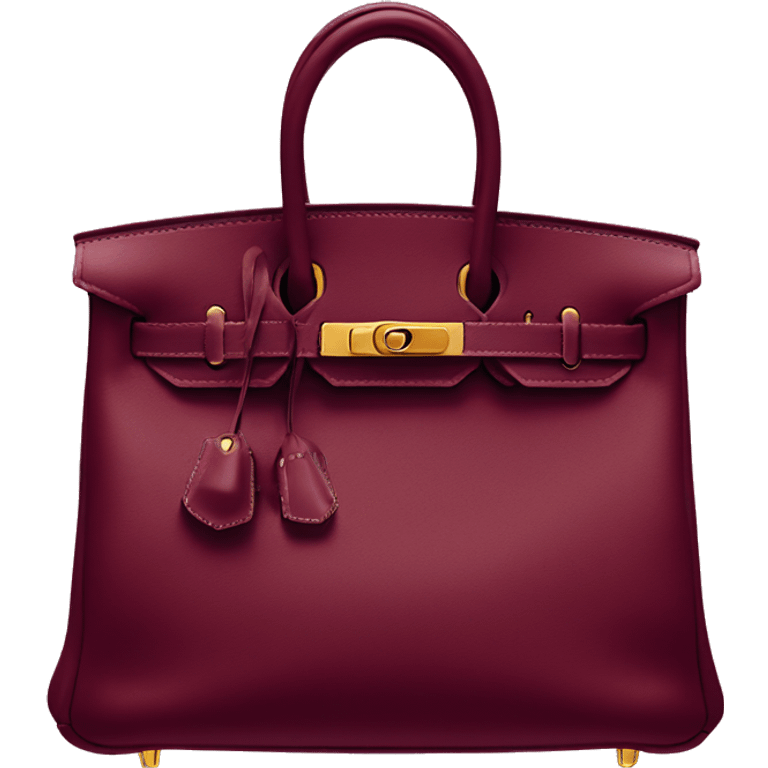 Hermes birkin in burgundy emoji