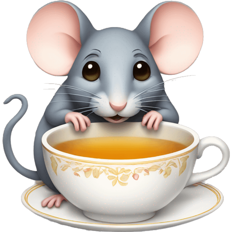 Mouse with a cup of tea emoji