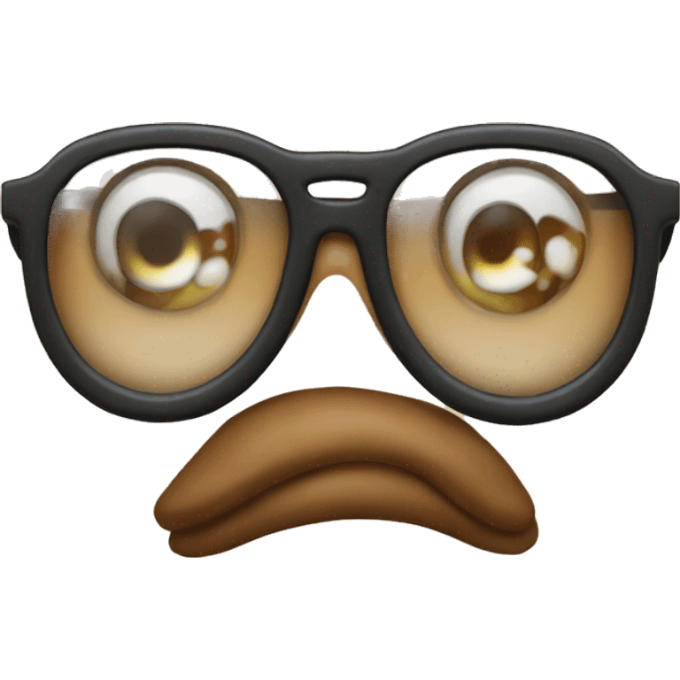 Poop emoji with glasses  emoji