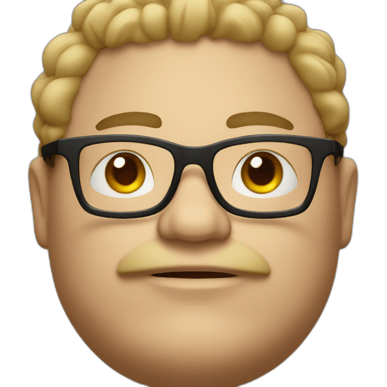 fat guy with glasses emoji