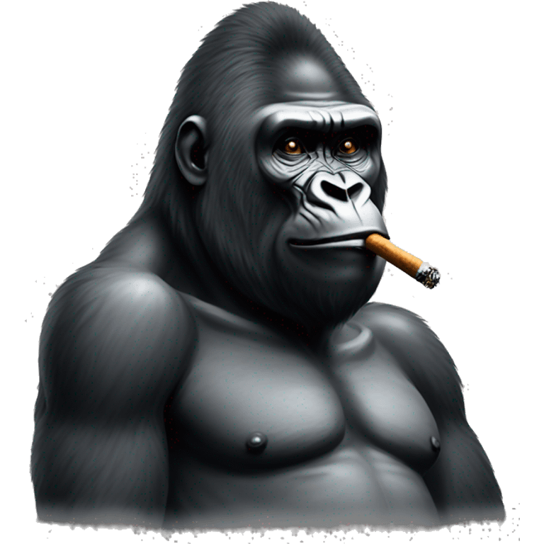 Gorilla smoking  emoji