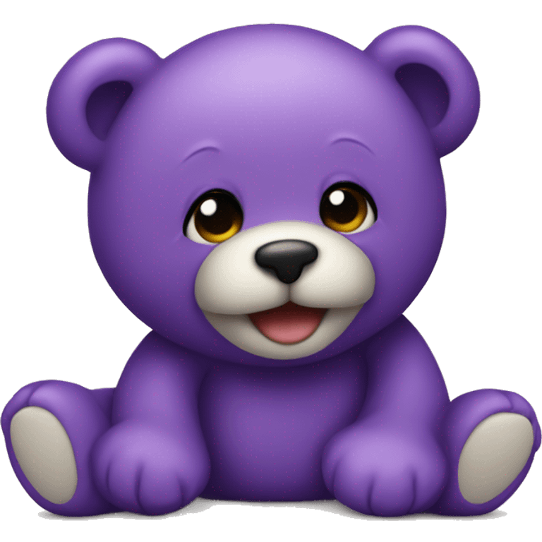 purple teddy bear passed away emoji