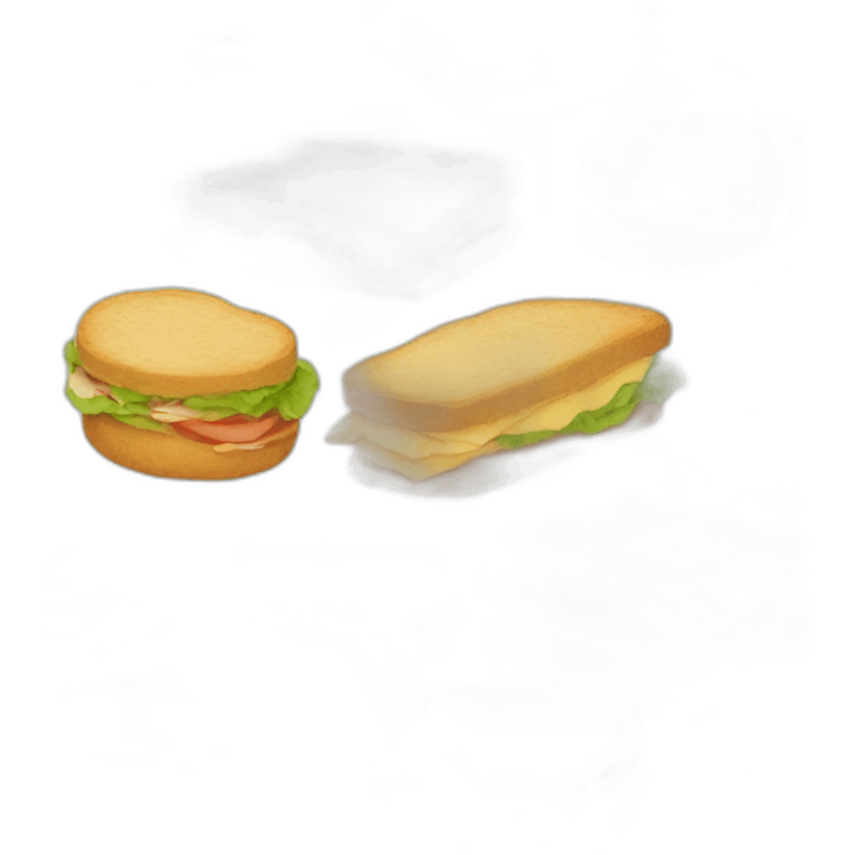 plate with sandwiches emoji