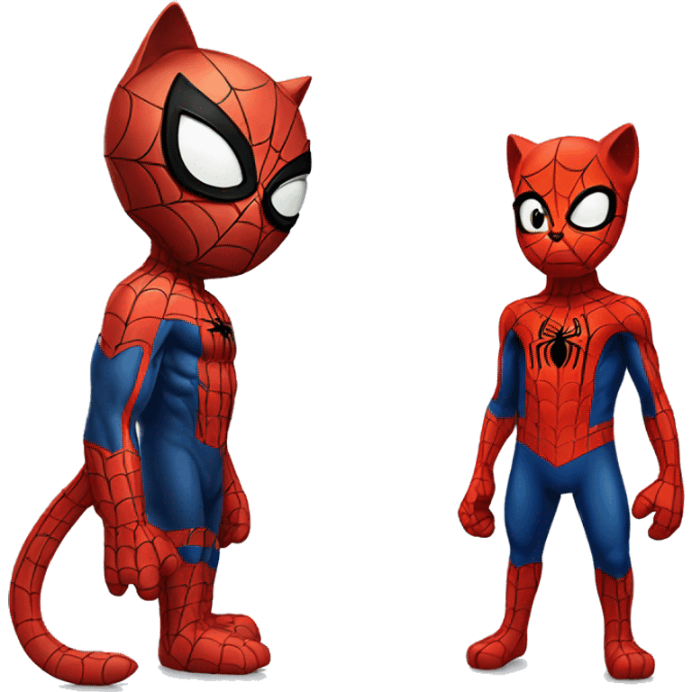 cat & spider man emoji