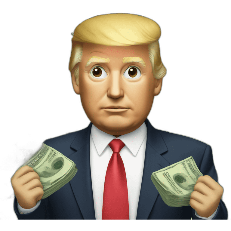 DONALD TRUMP WITH A MONEY emoji