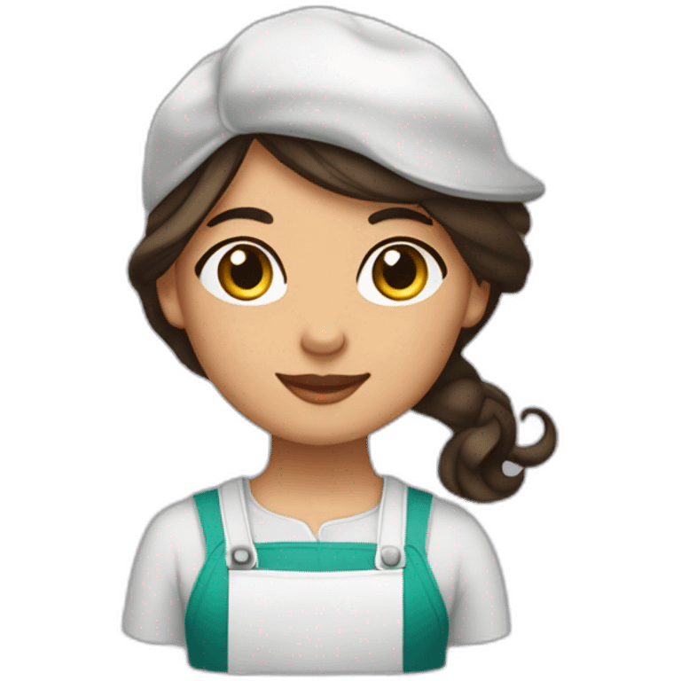 Fille brune fleuriste emoji