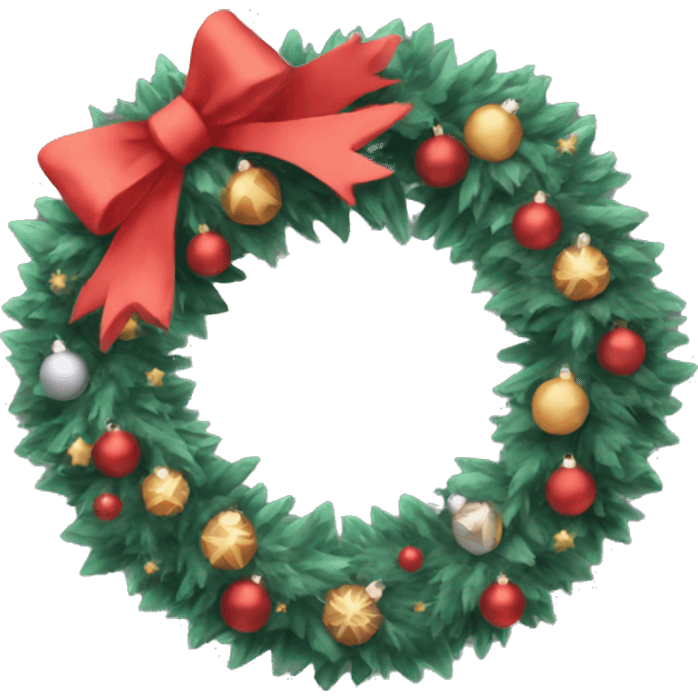 aesthetic cute christmas wreath  emoji