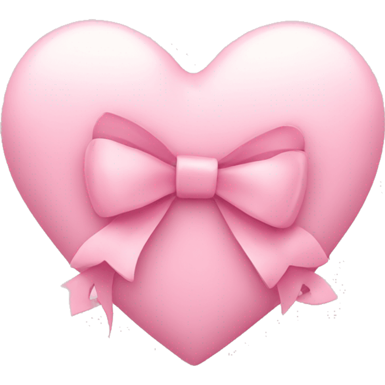 light pink heart with bow emoji