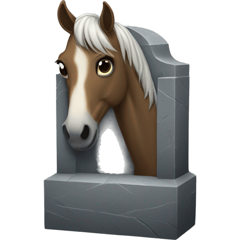 A tombstone which commemorates the death of a zorse emoji