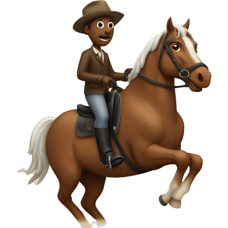 Horse riding a worm emoji