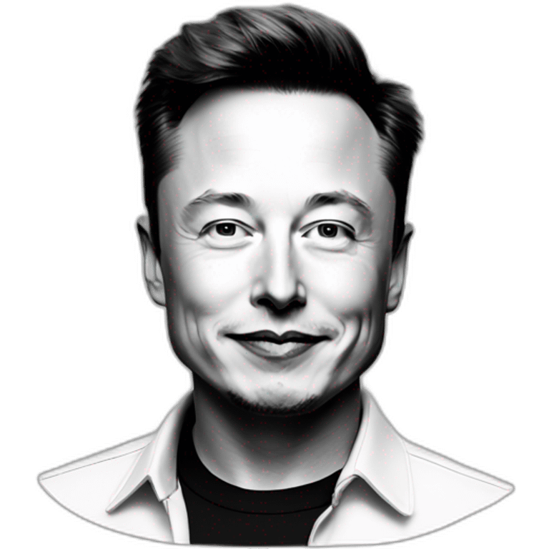 elon Musk mixed (black/white) emoji