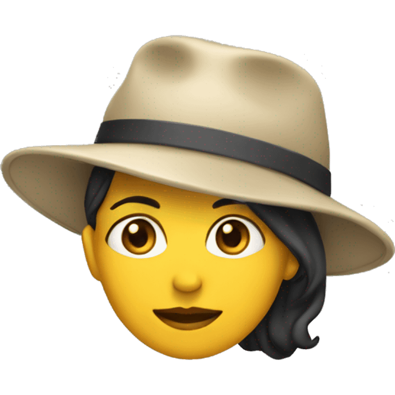 mujer con gorra emoji