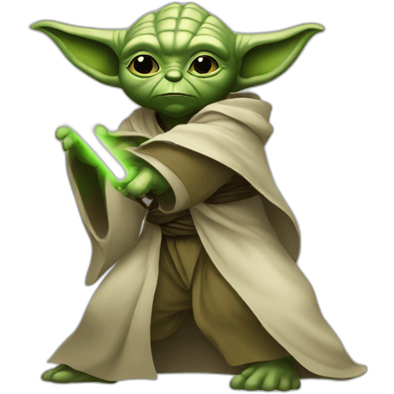 yoda fighting darthvador emoji