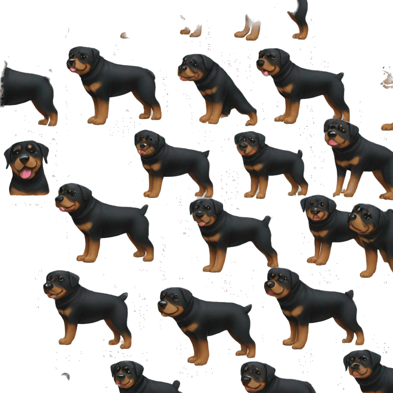 rottweiler waving hello emoji