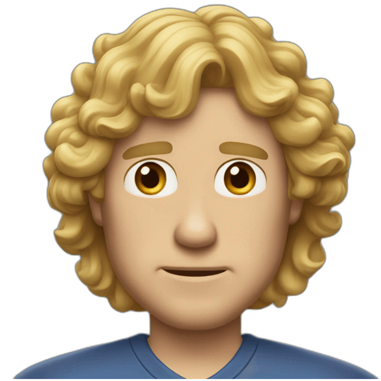 will ferrel with blode long hair emoji