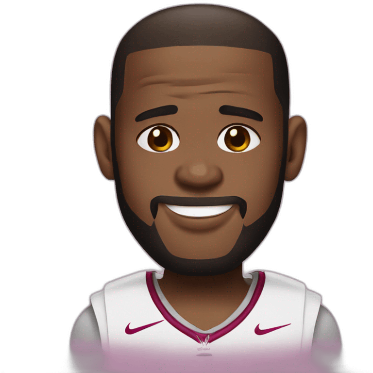 Lebron James kawaii cute face emoji