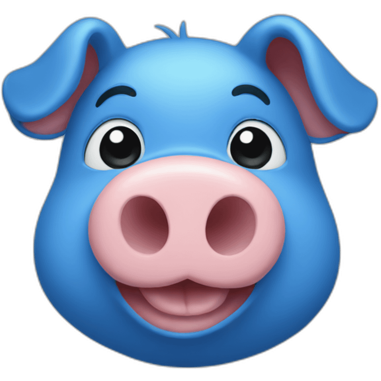 blue pig head emoji