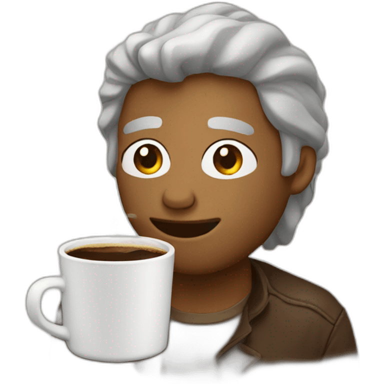 drinking coffee emoji