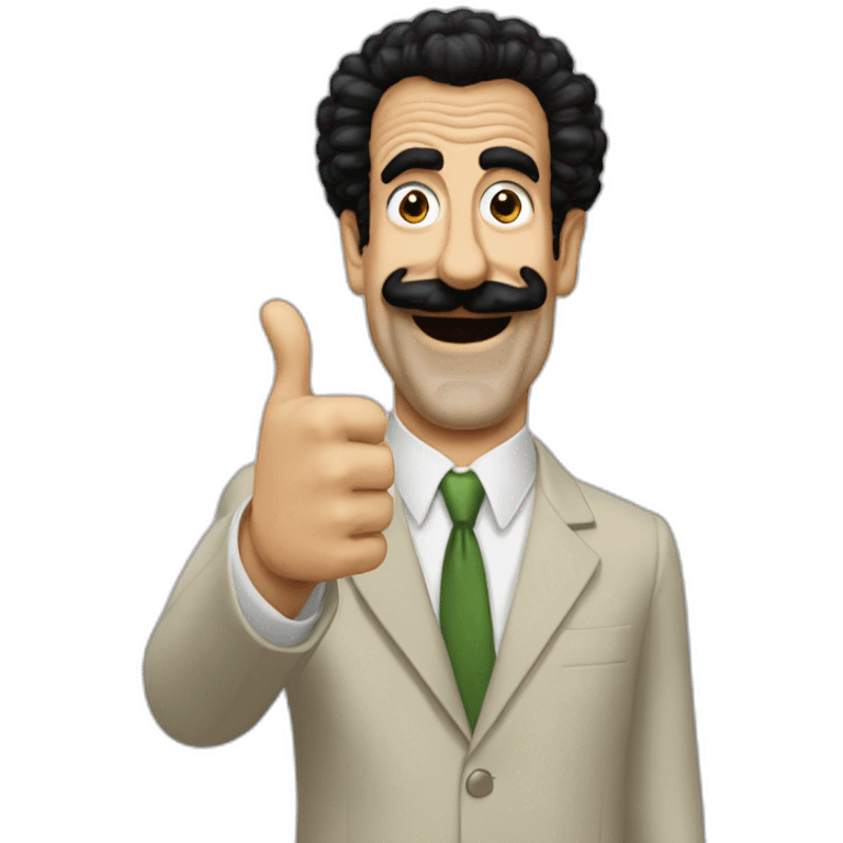 Borat two thumbs up emoji