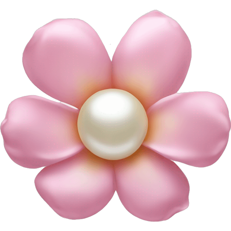 Pearl light pink flower emoji