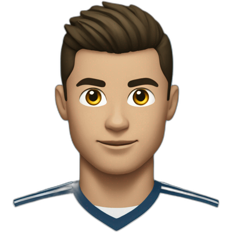 Cr7 with real madrid blue shirt  emoji