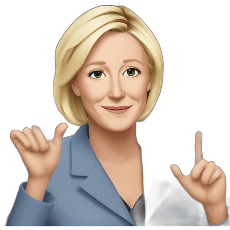 marine lepen loves macron emoji