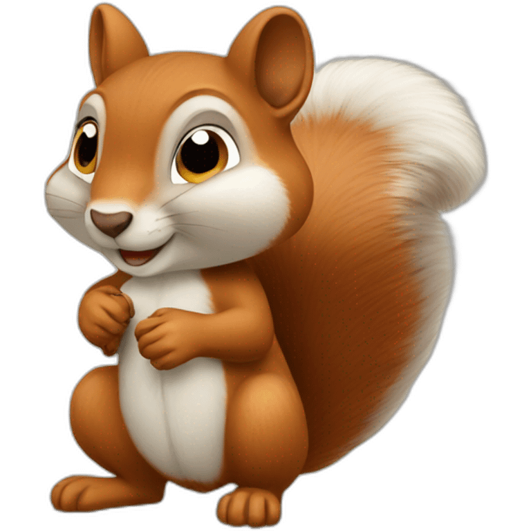 Squirrel with mush emoji